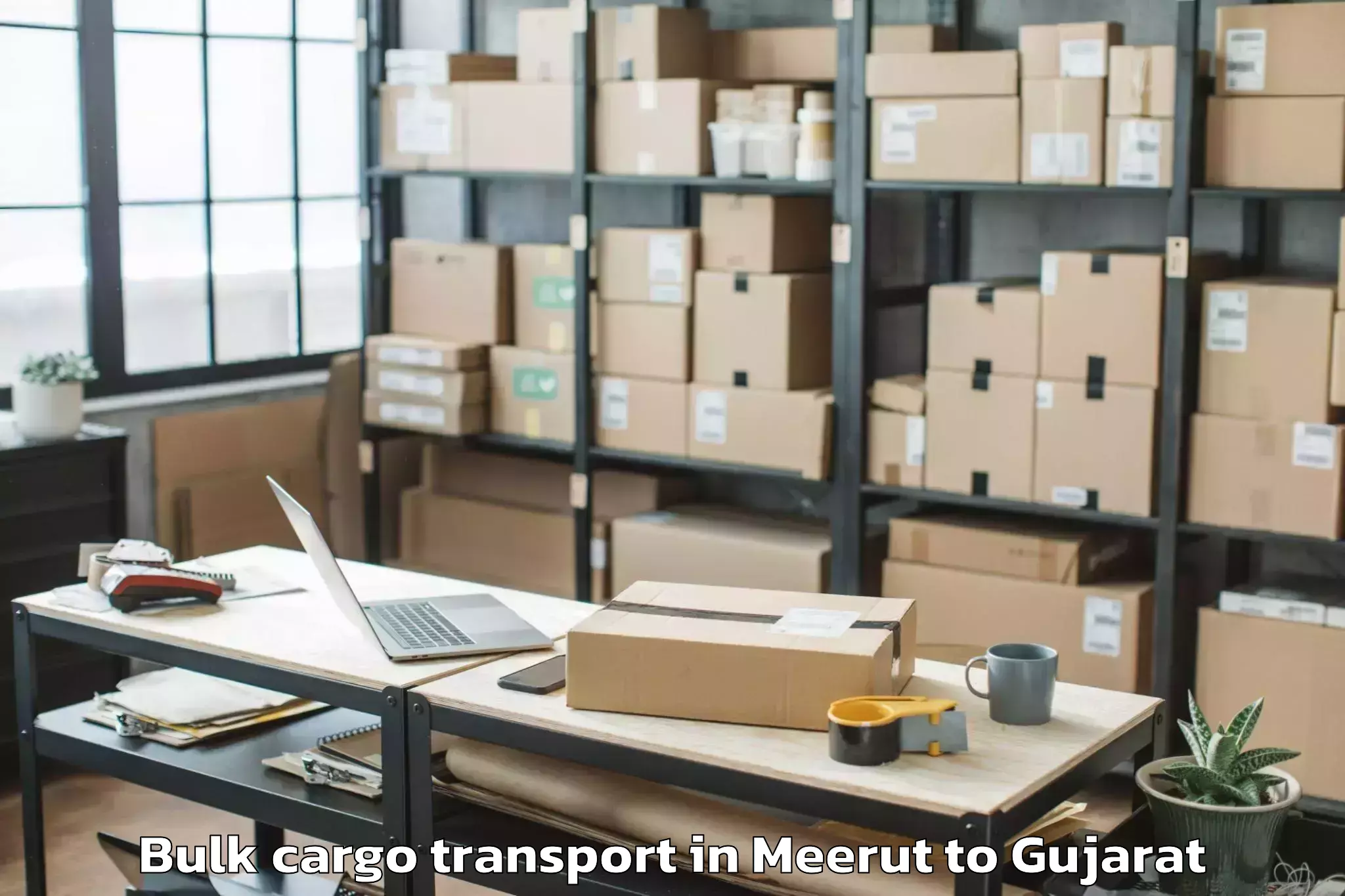 Quality Meerut to Bhavnagar Airport Bhu Bulk Cargo Transport